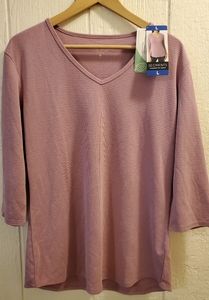 Seg'ment Elbow Sleeve Textured Top CASHERE ROSE Wo